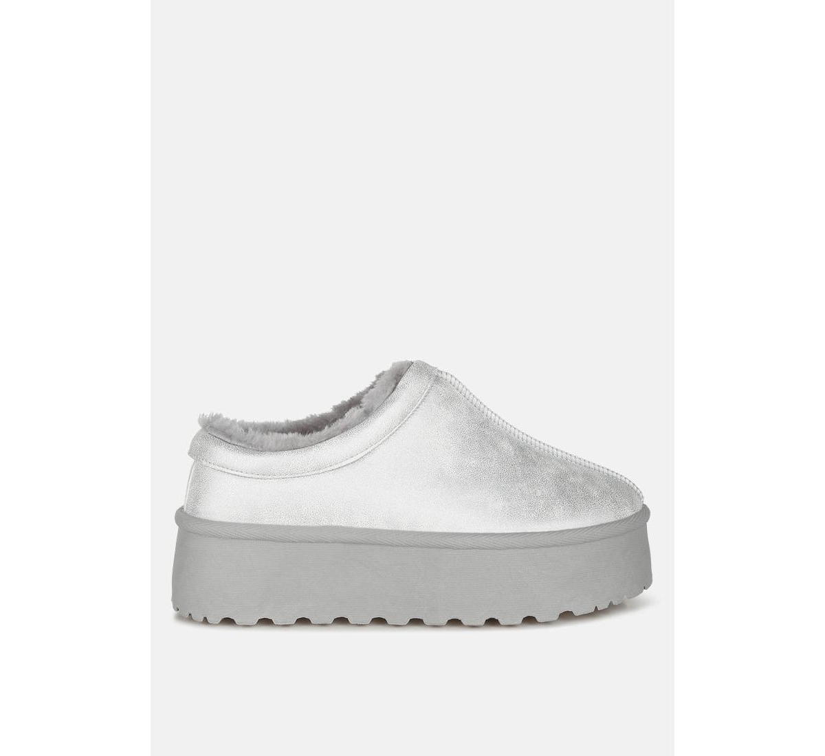 London Rag Lottys Faux Leather Platform Classic Slip-On