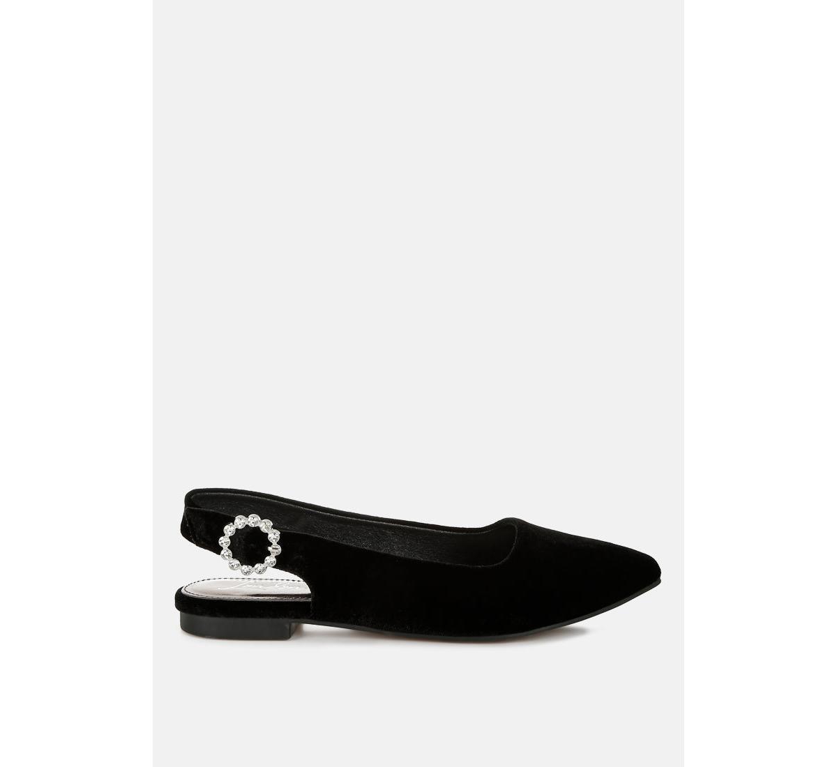 Dolan Velvet Slingback Flat Sandals - Fuchsia