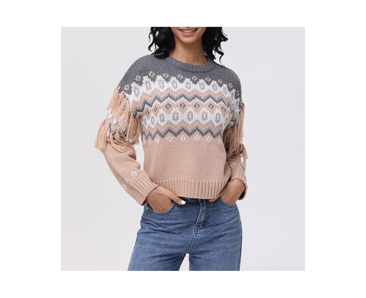 525 Women's Margaret Fringe Fair Isle Pullove