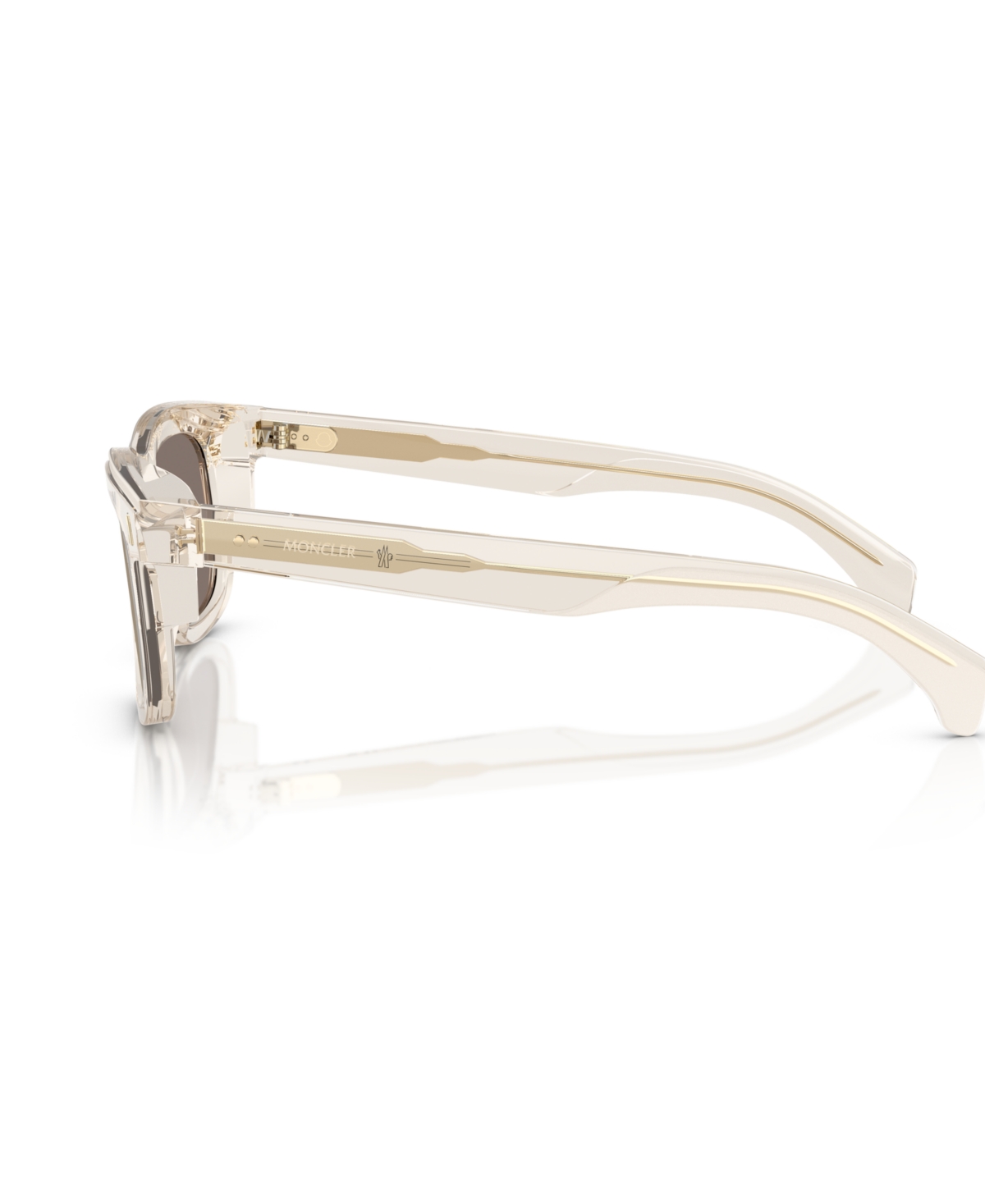 Moncler Acetate Claro Me6004 Sunglasses In Transparent Butter