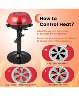 1600W Electric BBQ Grill with Removable Non-Stick Warming Rack