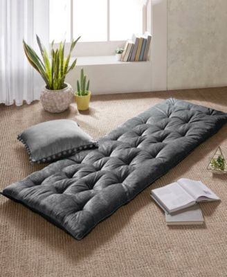 Edelia Poly Chenille Lounge Floor Pillow, 27 "x 74"