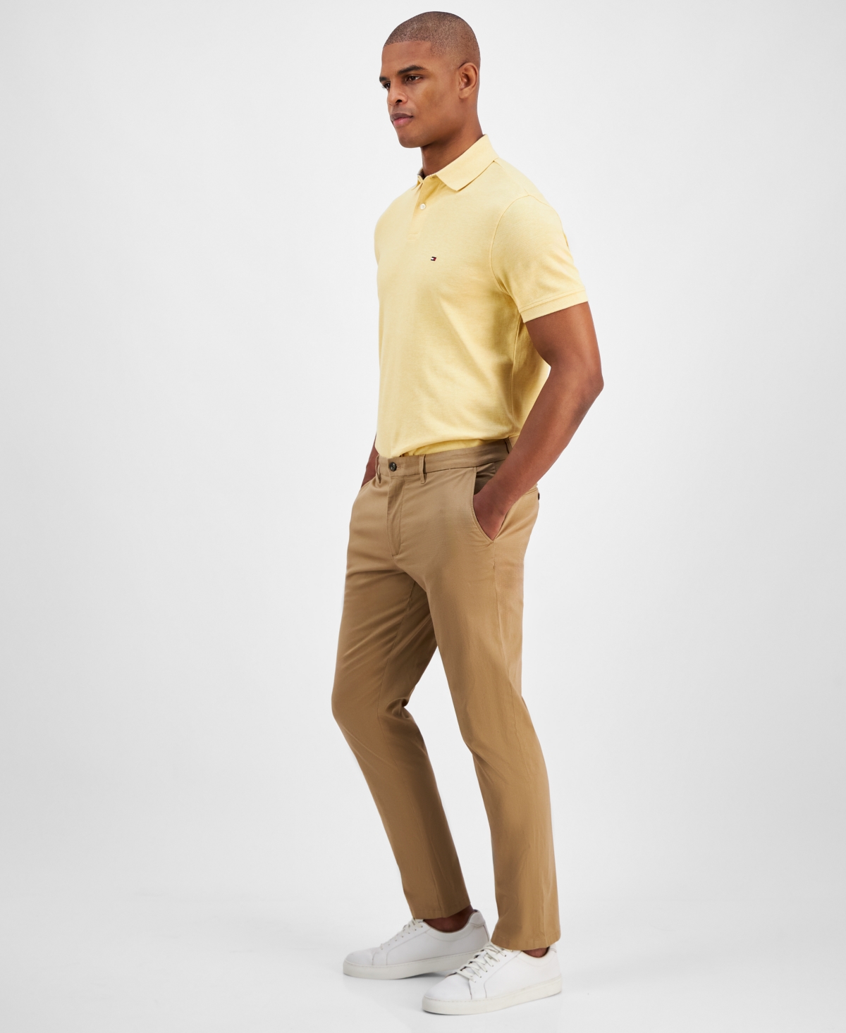 TOMMY HILFIGER MEN'S DENTON PRINTED STRUCTURE CHINO PANTS 