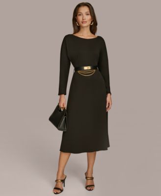 Donna Karan New York - Women's Belted A-Line Dress