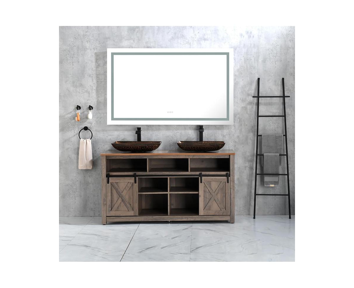gaomon Bathroom Vanity Mirror Lighted Bathroom Mirror Led Anti-Fog Dimmable IP54 Makeup Mirror 72 x 30 InchOne Size - White
