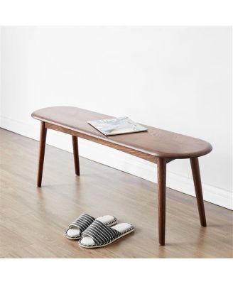 Natural Oak Wood Dining Bench for Living Room Use