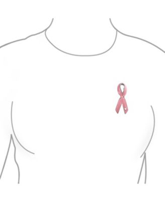 Prevention Pink Ribbon Breast Cancer Survivor Brooch Pin Gold Heart Accessory