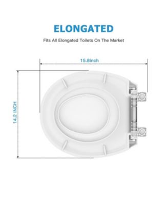 2-Pack Slow-Close Round Toilet Seats with Built-In Toddler Potty Training Feature and Magnetic Attachment