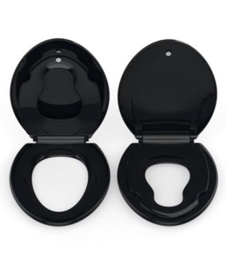 Toilet Seat Elongated,Toilet Seat with Toddler Seat Built in, Potty Training Toilet Seat Elongated Fits Both Adult and Child, with Soft Close