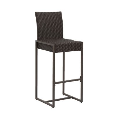 Wicker Barstools with Iron Frame (2-Pack)