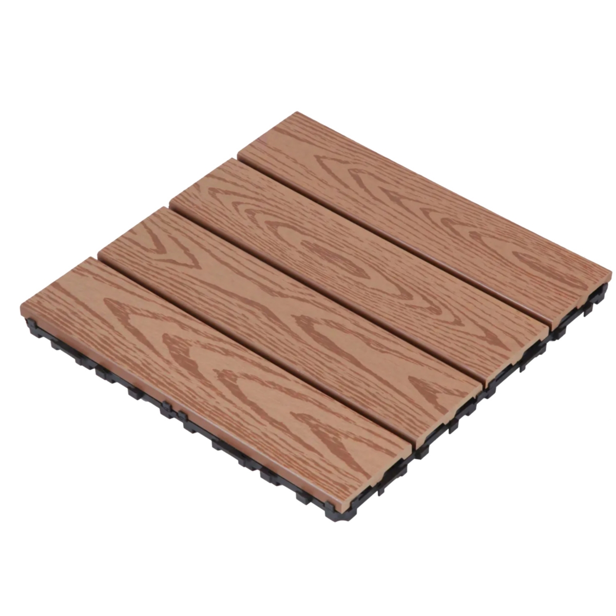 Streamdale FurniturePlastic Composite Deck Tiles Set of 20pcs, Composite Decking Resist Rust, Water, Weather, Easy to Diy & Maintain, Indoor&Out