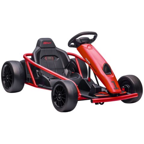 Детские игрушки Streamdale Furniture 24V 8.1 MPH Electric Go Kart, Drifting Car Battery Powered Ride on Toy Outdoor with Slow Start, Music, Horn Honking and Safety Belt, for 8-12 Years Old, Red
