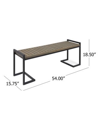 Chic Acacia Wood Bench With Iron Legs: Style And Durability