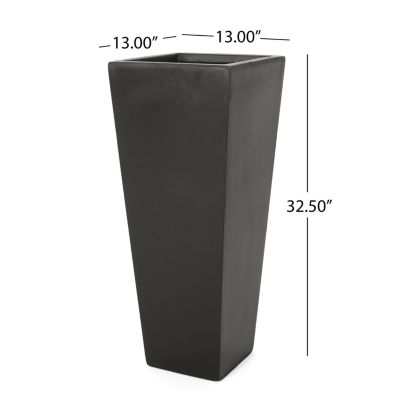 13" X 32.5" Outdoor Modern Mgo Cast Stone Planter