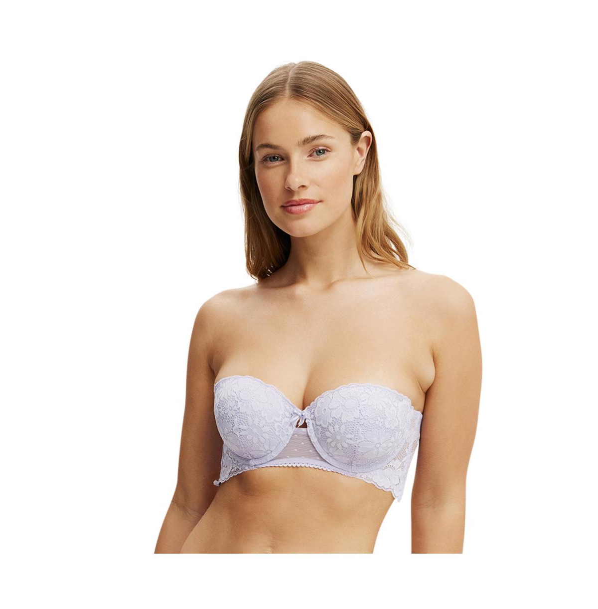 Women's Holly Lace Strapless Push Up2 Bra - Washed thistle