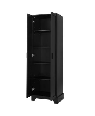 Storage Cabinet with Two Doors for Bathroom, Office, Adjustable Shelf, MDF