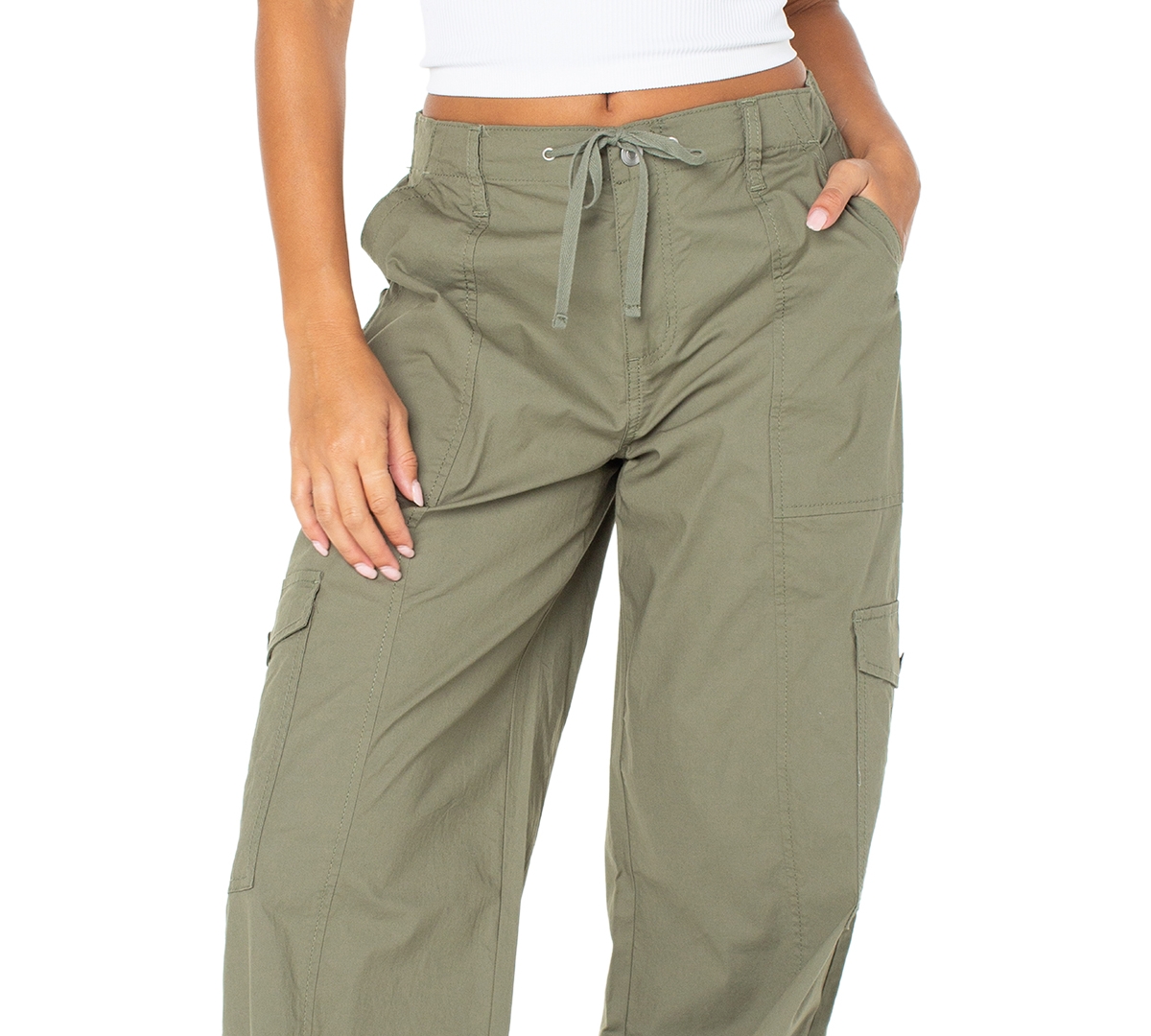 Celebrity Pink Juniors' Bungee-Hem Cargo Pants