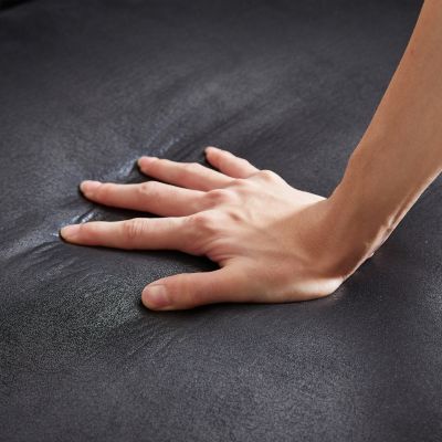 1 Pc Tech Fabric  Chesterfield Style, Button Tufted, Nailhead Arms, Includes 2 Pillows, Wooden Legs  Contemporary Sofa