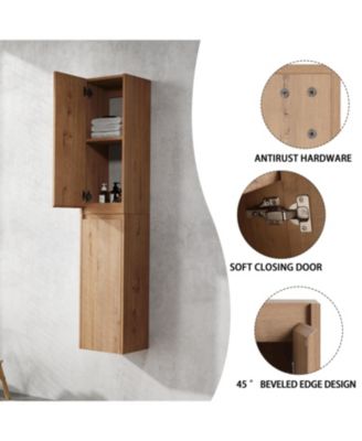  72" Wall-Mounted Vanity with Sink and Cabinet