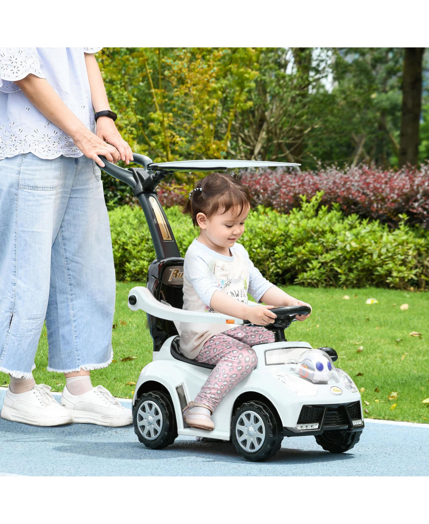 Детская игрушка Streamdale Furniture 3-in-1 Canopy Ride-On Push Car, 55 lbs. Capacity, Ages 1-3 — фото 4
