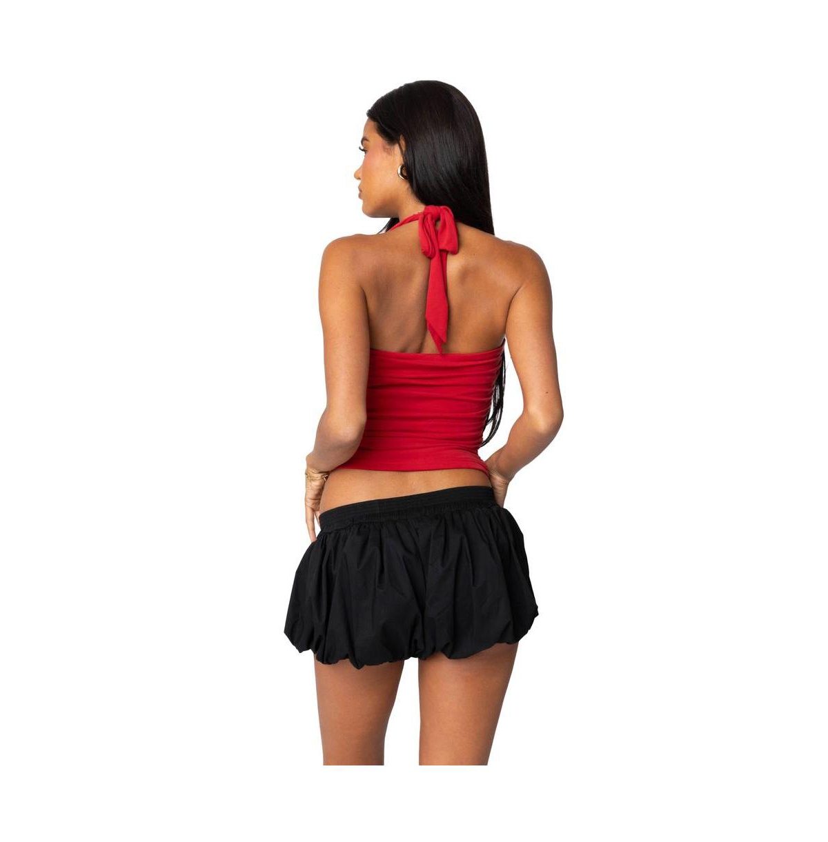 Edikted Women's Nyrah Straight Neck Halter Top