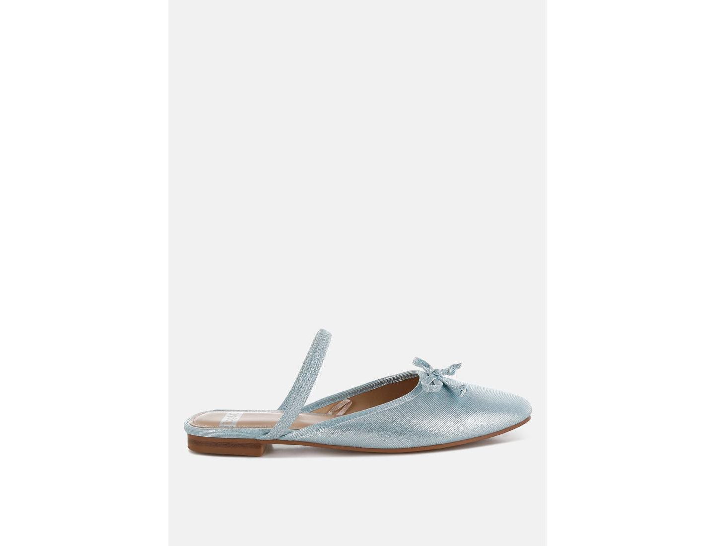 Женские сабо Rag & Co Opalia Glitter Ballet Mules, цвет: Синий — фото 1
