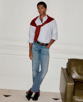 Men's Regular-Fit Striped Heritage Oxford Long-Sleeve Shirt