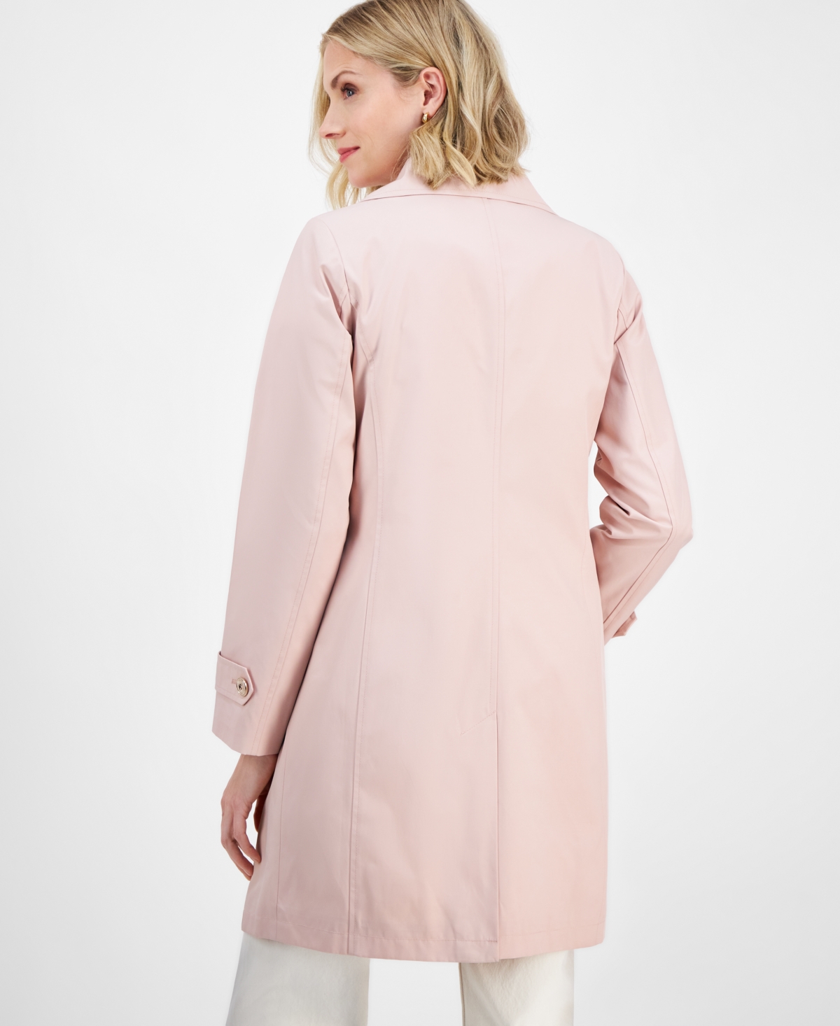 MICHAEL KORS MICHAEL MICHAEL KORS WOMEN'S NOTCHED COLLAR BUTTON-FRONT COAT, EXCLUSIVELY AT MACY'S 