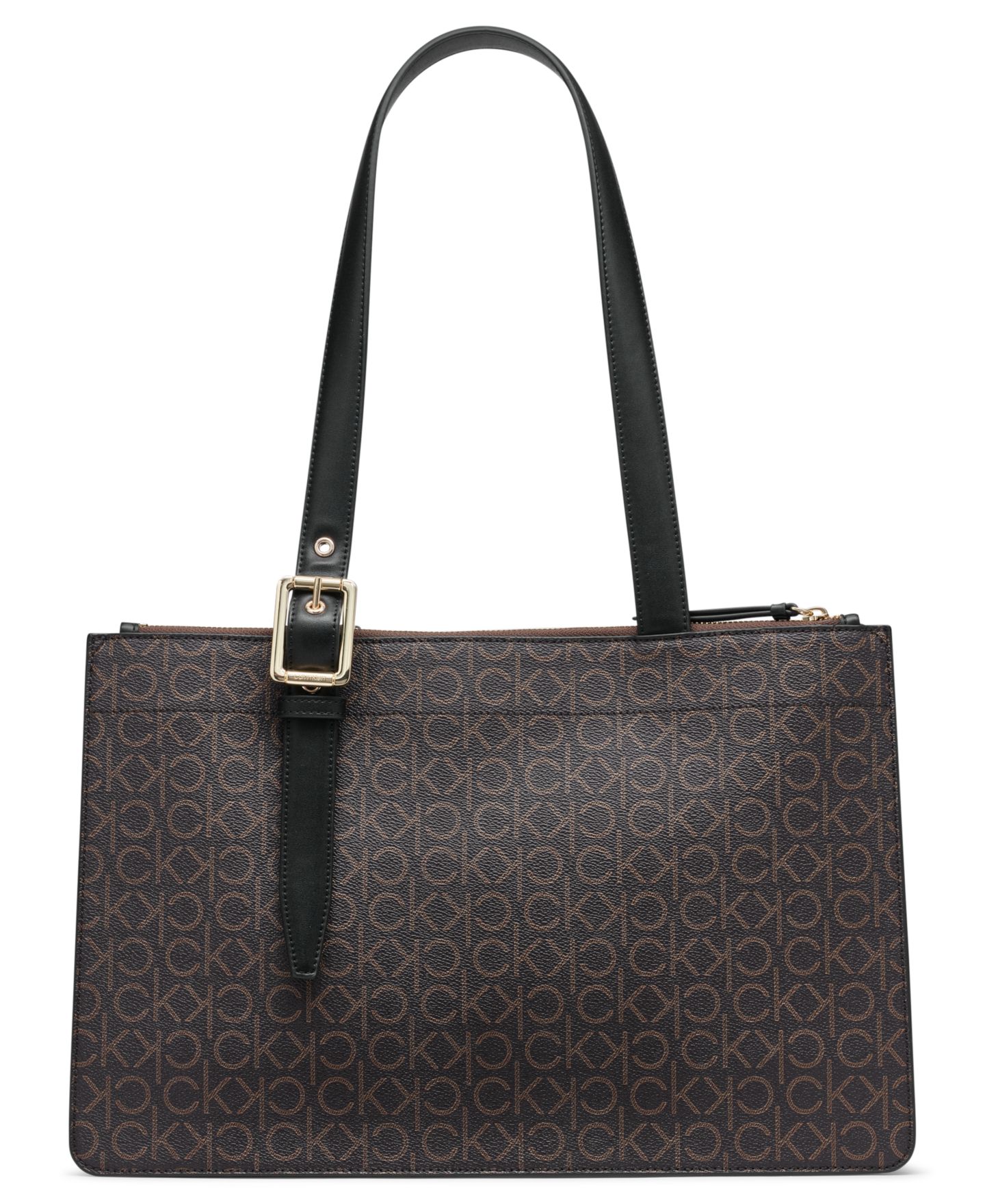 Женская сумка Calvin Klein Havana Signature Tote, цвет: Коричневый / Чёрный — фото 2
