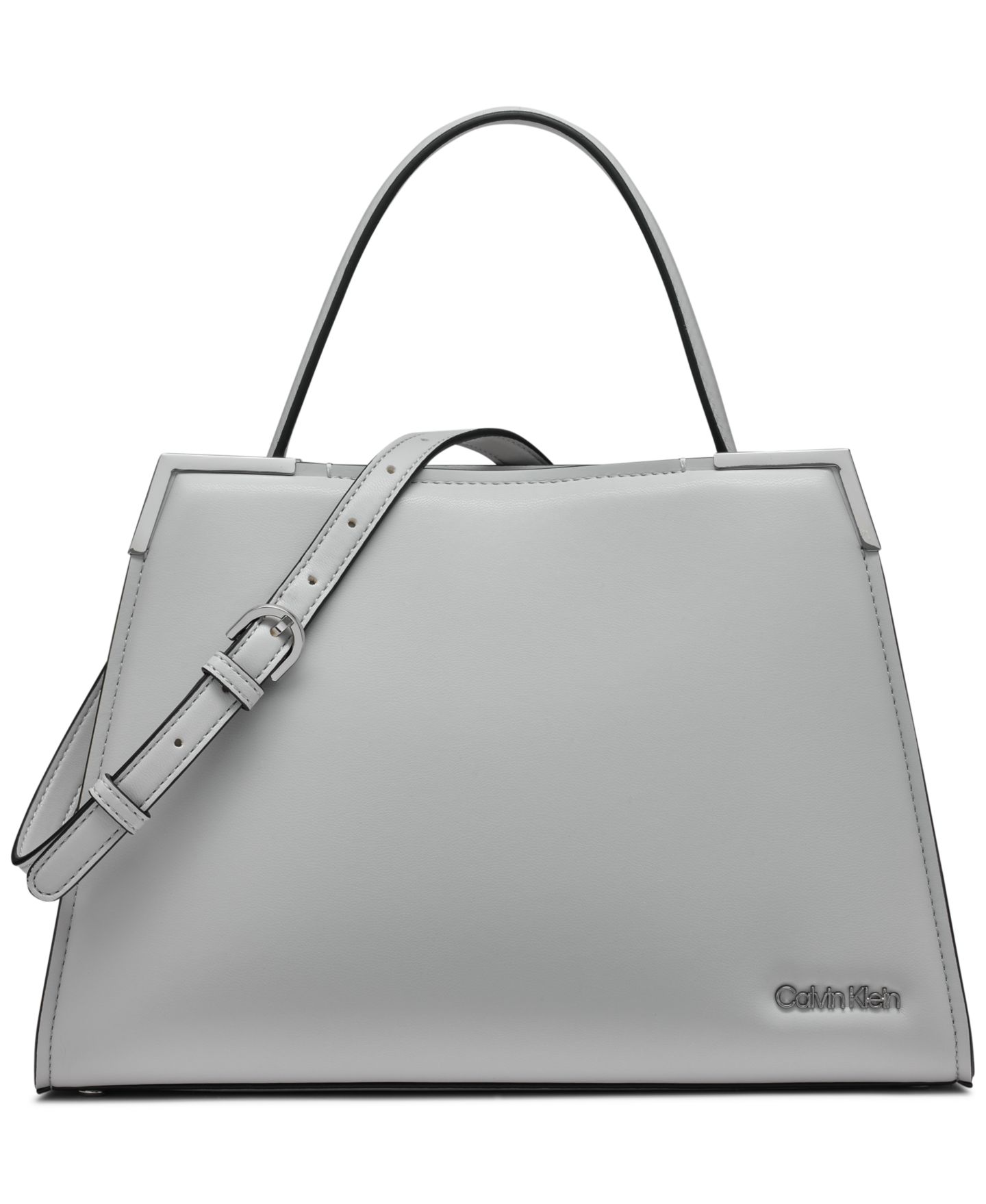 Женская сумка Calvin Klein Mica Top Handle Convertible Satchel, цвет: Серый — фото 1