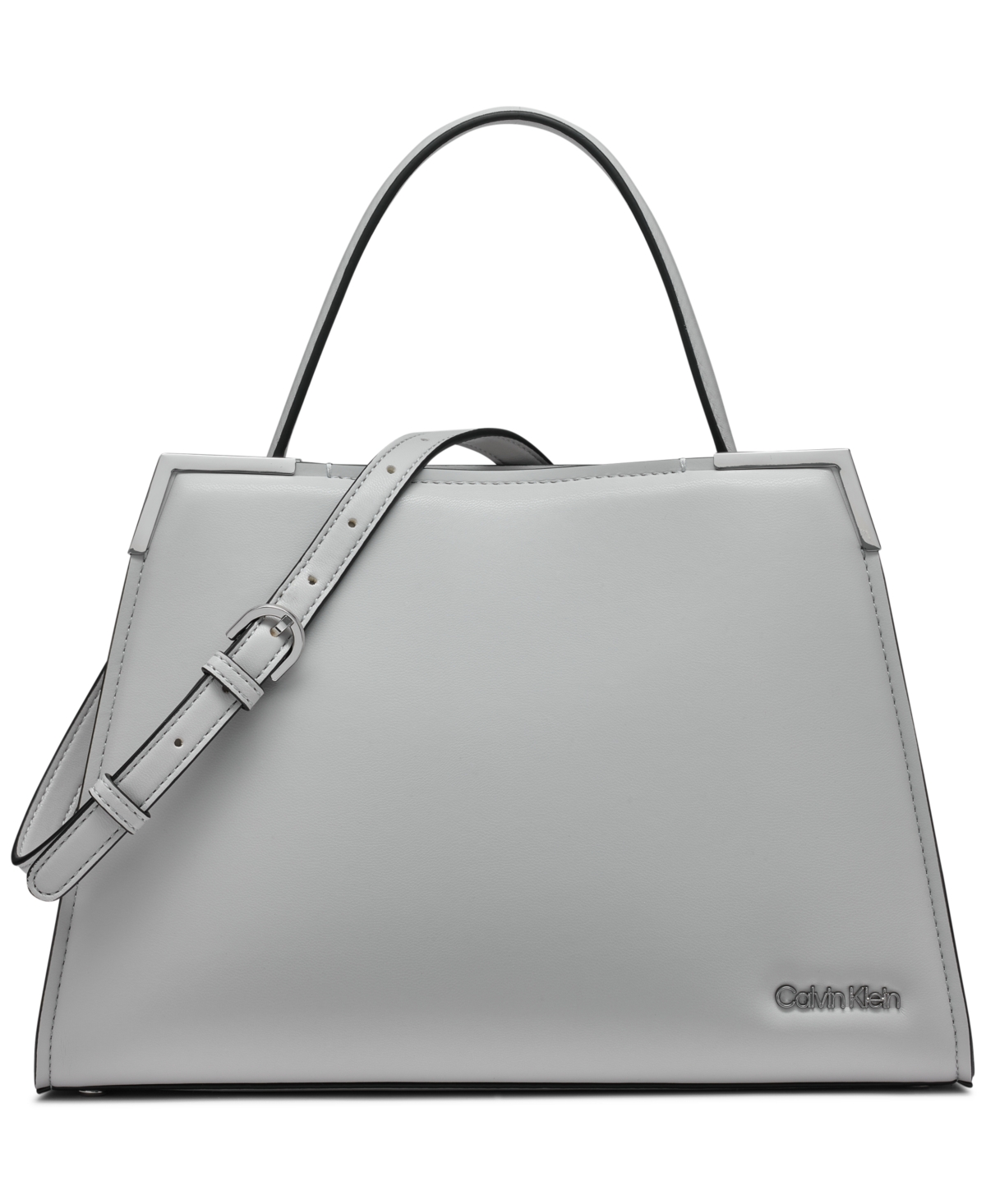 Mica Top Handle Convertible Satchel In Dove Gray