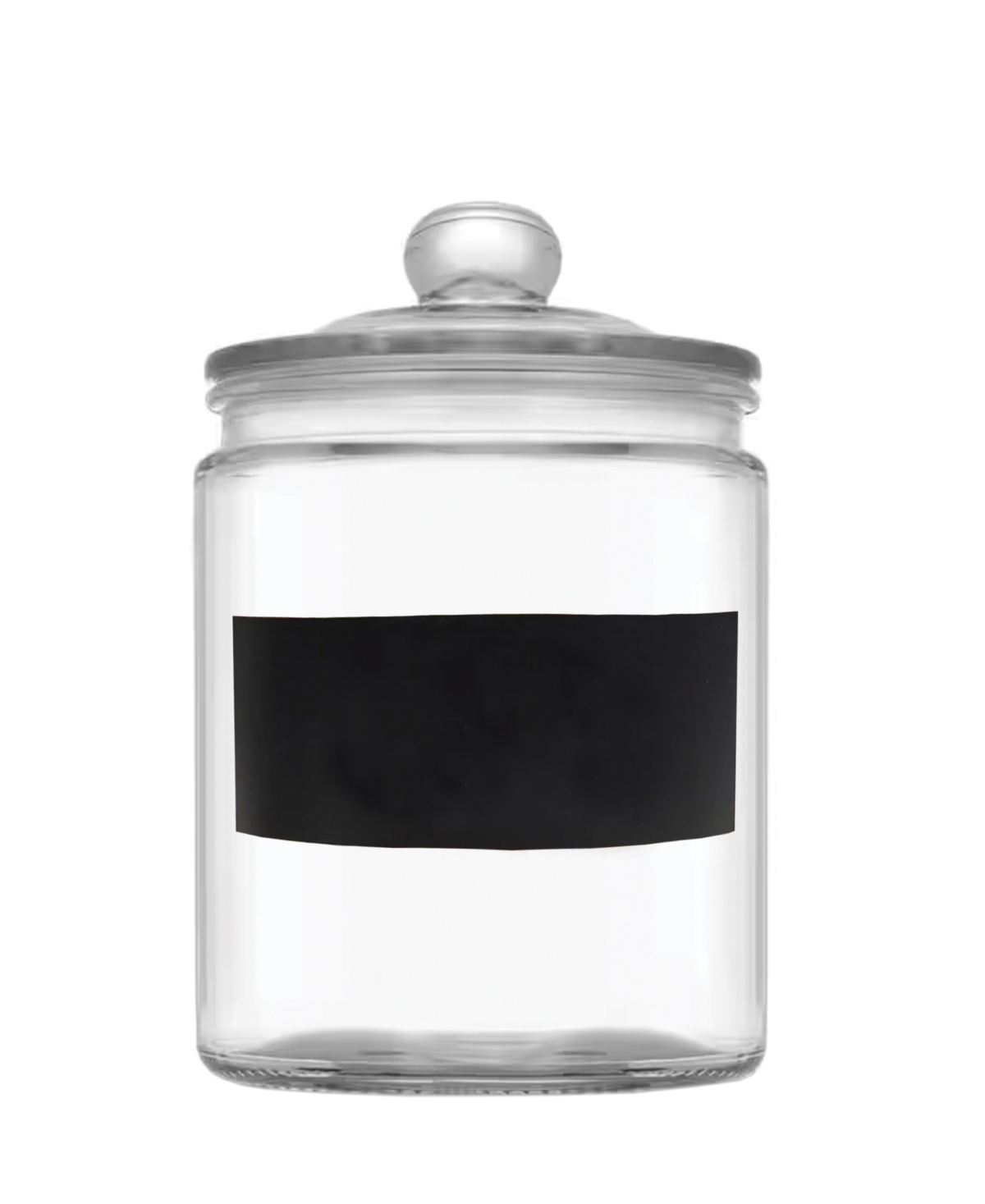 Circleware Chalk It Up Glass Canister With Chalkboard Panel 1.1 Gallon In Clear