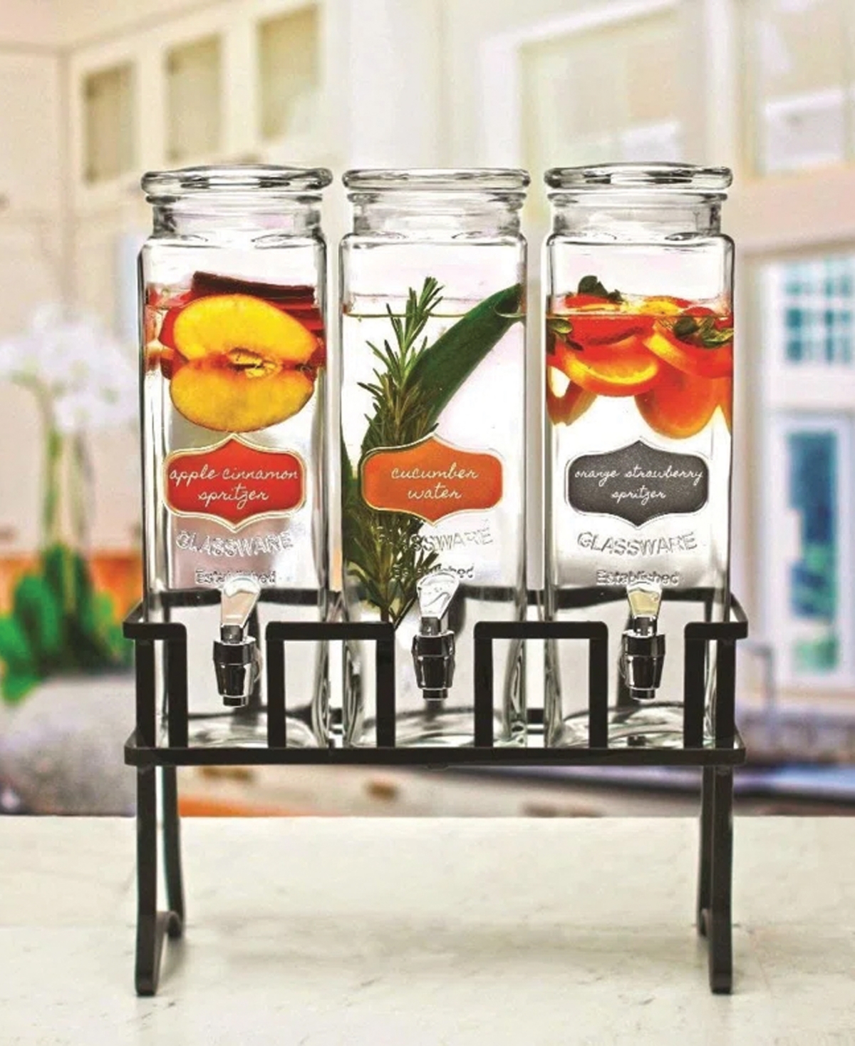 Circleware Yorkshire Element Set of 3 Dispensers, 80 oz.