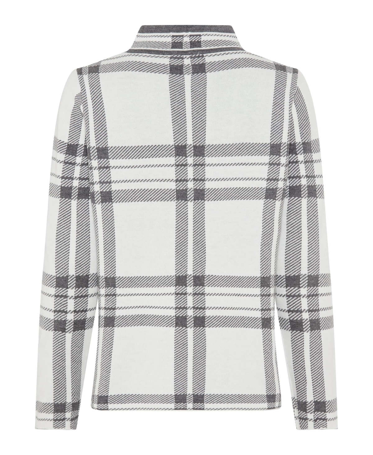 Olsen Women's Long Sleeve Plaid Pullover