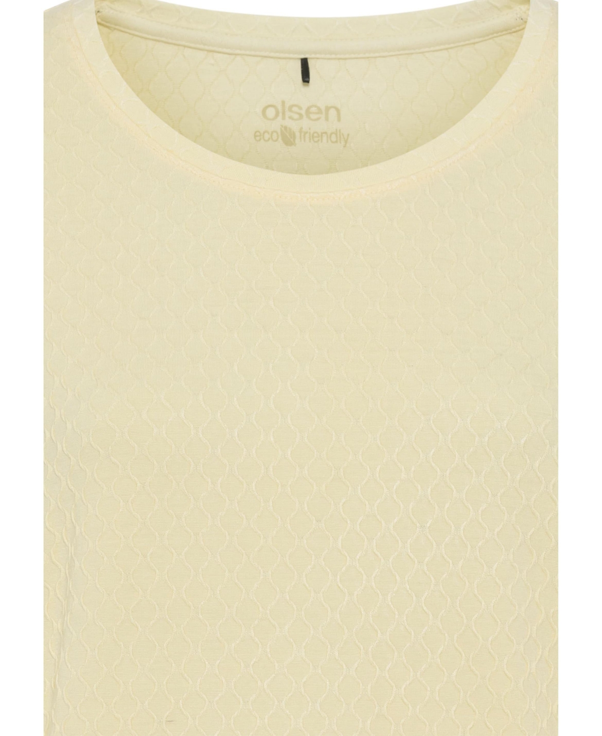 Olsen Women's Long Sleeve Solid Textured T-Shirt