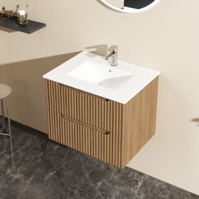 Streamdale Goodyo 24" Wall-Mount Vanity with Sink, Walnut