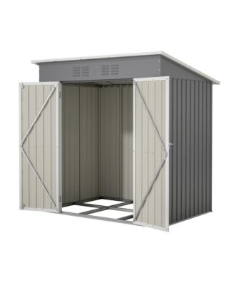 Streamdale 6'x4' Outdoor Metal Storage Shed for Garden Tools Lockable Door