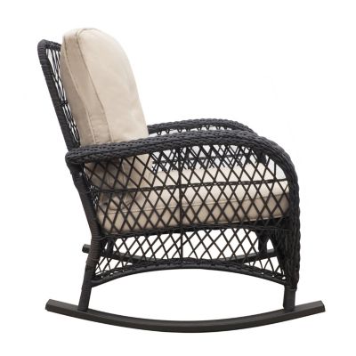 Streamdale 3-Piece Wicker Patio Bistro Set with Rocking Chairs