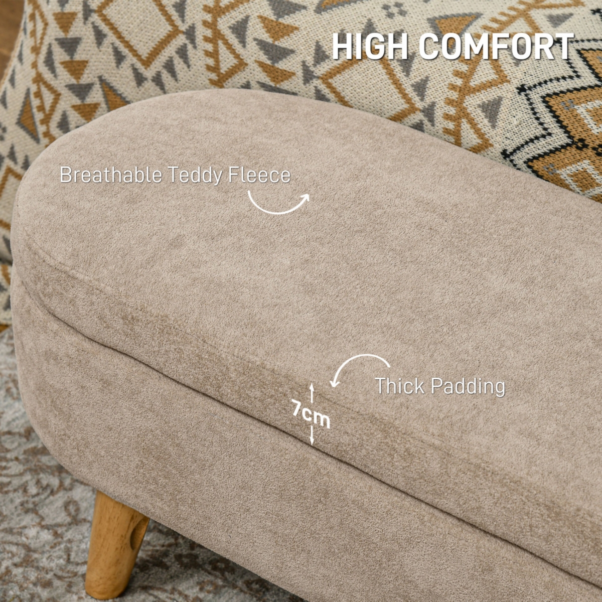 Streamdale Furniture Storage Ottoman Bench, 43.3