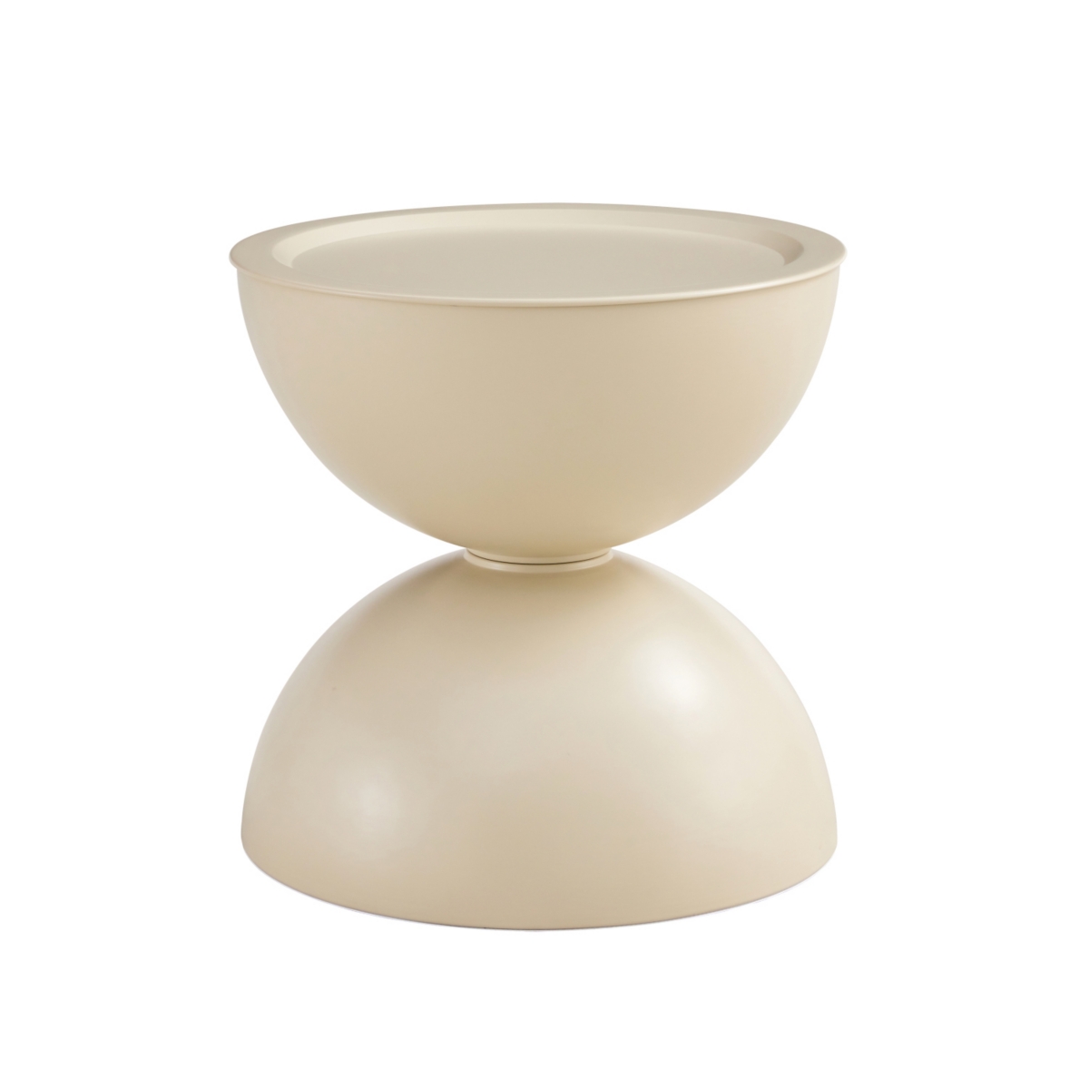 Streamdale Furniture Milk White coffee round tables with Storge Movable Table Top Multifunctional End Side Table