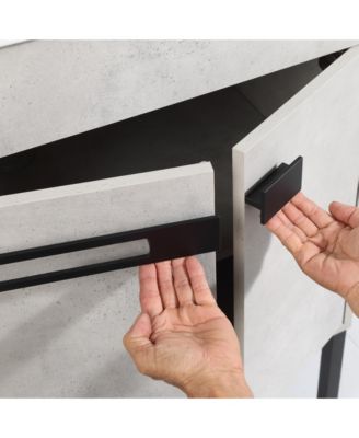 30 Inch Bathroom Vanity, Freestanding Bathroom Vanity or Floating is Optional Conversion, 3018-00330CG-1(KD-Packing)-Excluding Sink