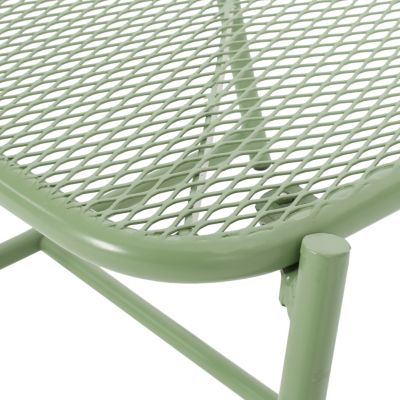 Modern Mesh Top Side Table For Outdoor Use