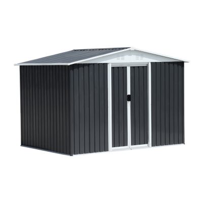 8x6ft Bike Storage Shed (Dark Grey)