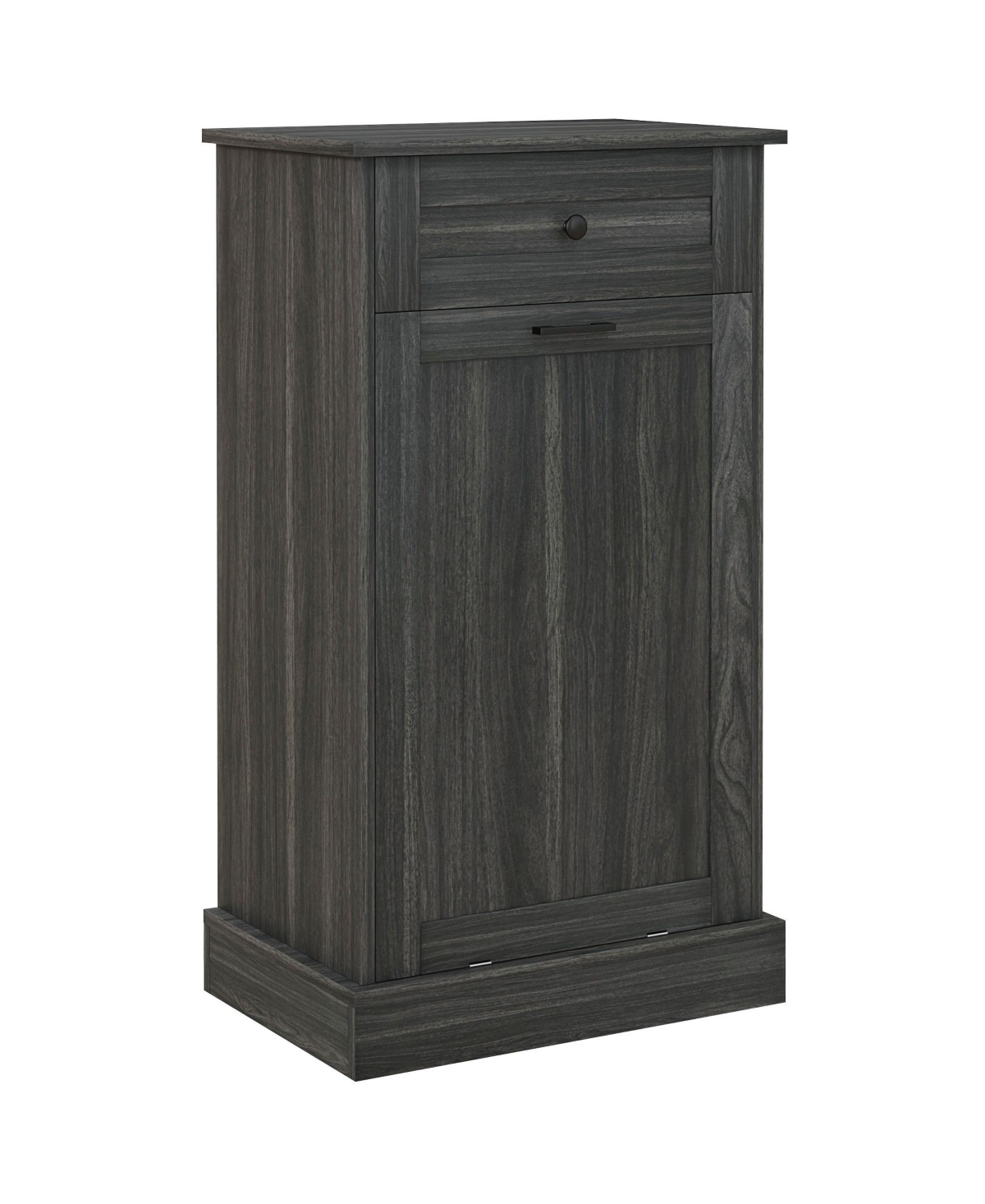 Simplie Fun Kitchen Tilt Out Trash Bin Cabinet Free Standing Recycling Cabinet Trash Can Holder With Drawer, Charcoal Gray - Gray