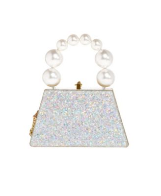 Forever Love Glitter Top Handle Acrylic Clutch
