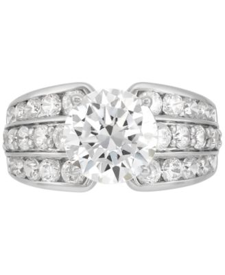 Certified Lab Grown Multirow Engagement Ring (4-1/2 ct. t.w.) in 14k White Gold