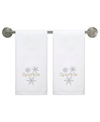 Snowflake Cotton Hand Towel Set, 28" x 16"