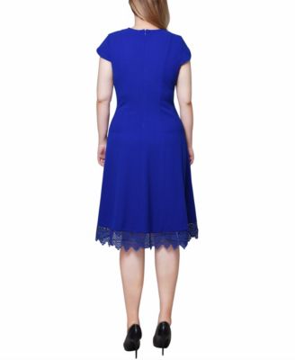 Women's Chiffon Sleeve Scuba Dress