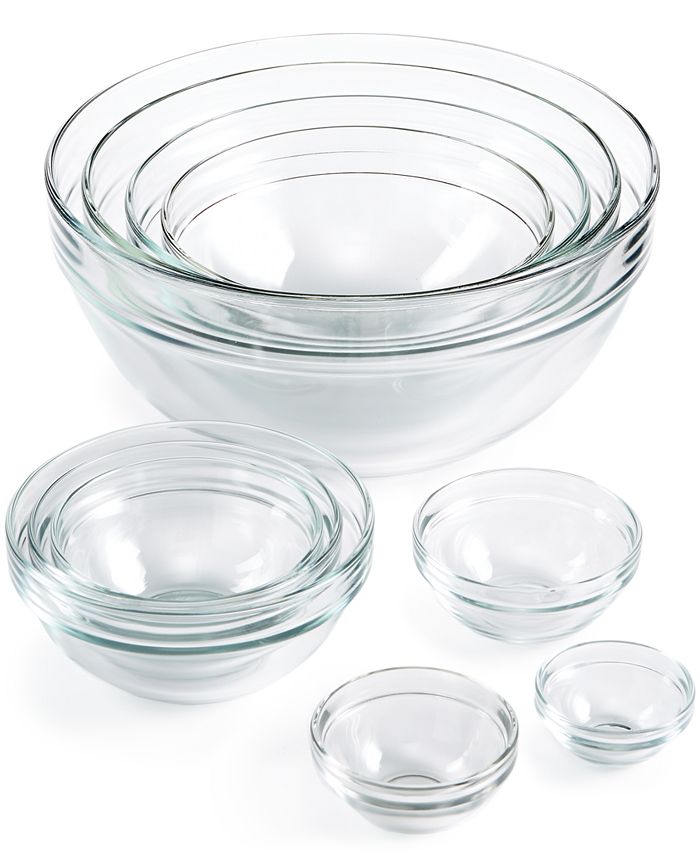 Glass Mixing Bowl 10-Piece Set  Glass mixing bowls, Mixing bowls