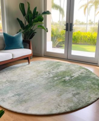 Bresca Washable BC2 8'x8' Round Area Rug